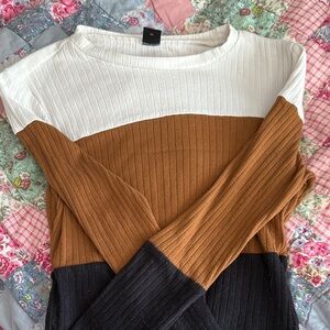Colorblock Ribbed Sweater